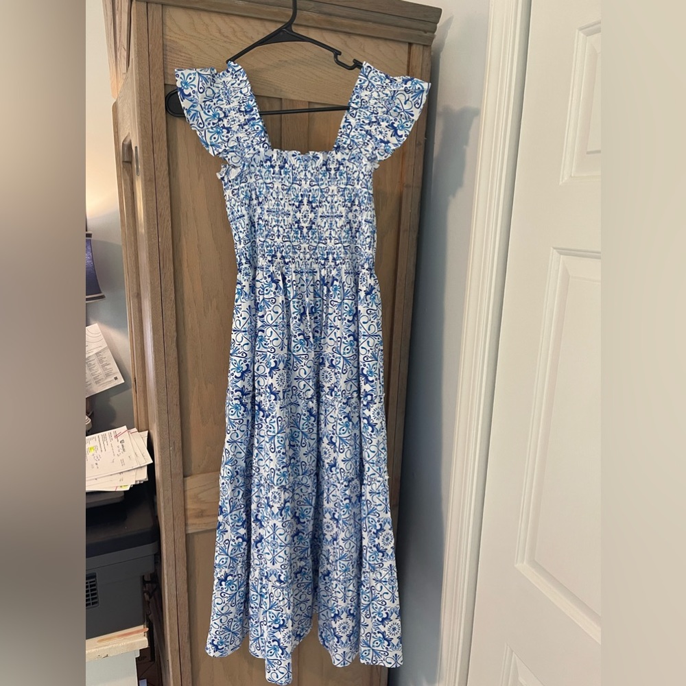Hill House Blue and White Floral Dress